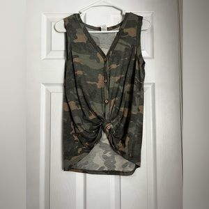 Womens camo Vneck tank‎